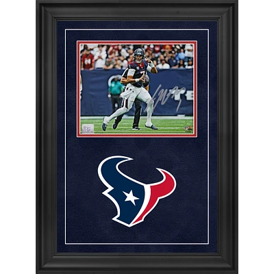 C.J. Stroud Houston Texans Autographed Deluxe Framed 8" x 10" Pointing Downfield Photograph