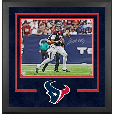 C.J. Stroud Houston Texans Autographed Deluxe Framed 16" x 20" Pointing Downfield Photograph