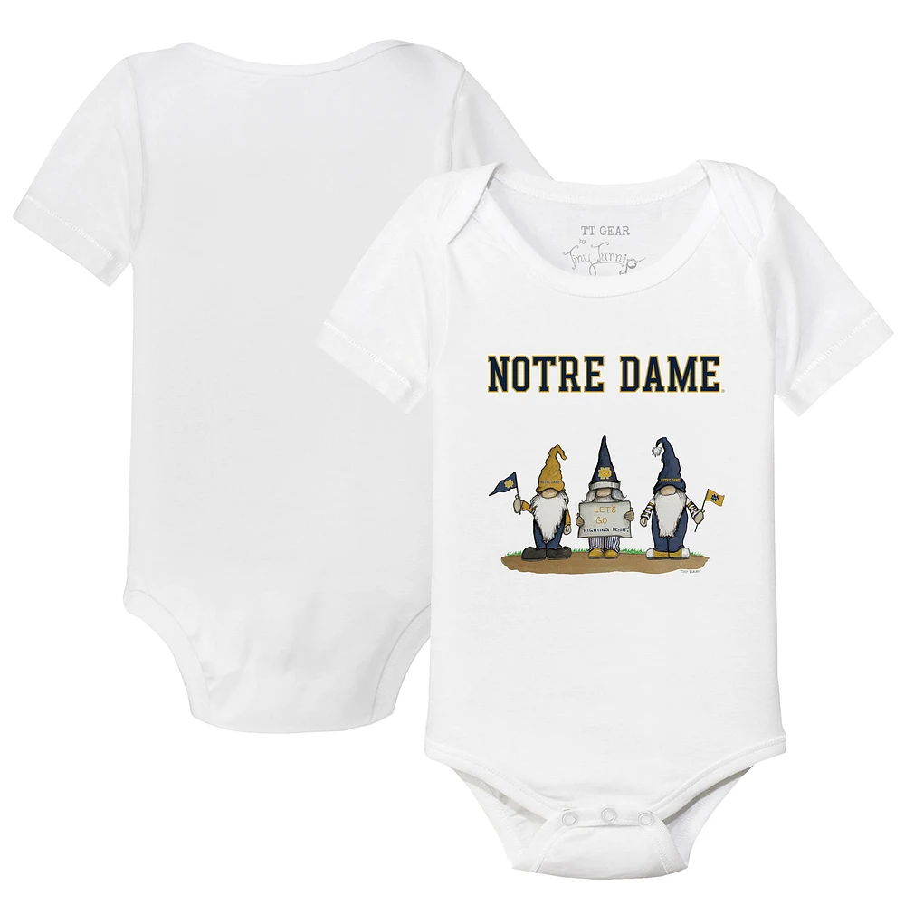 Infant Tiny Turnip White Notre Dame Fighting Irish Gnomes Bodysuit