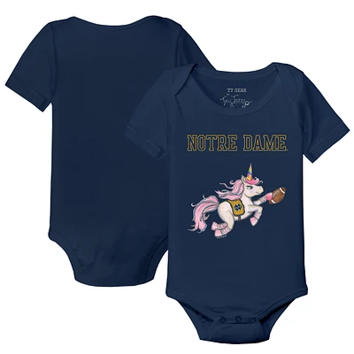 Infant Tiny Turnip Navy Notre Dame Fighting Irish Unicorn Bodysuit