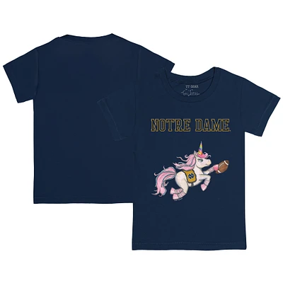 Infant Tiny Turnip Navy Notre Dame Fighting Irish Unicorn T-Shirt