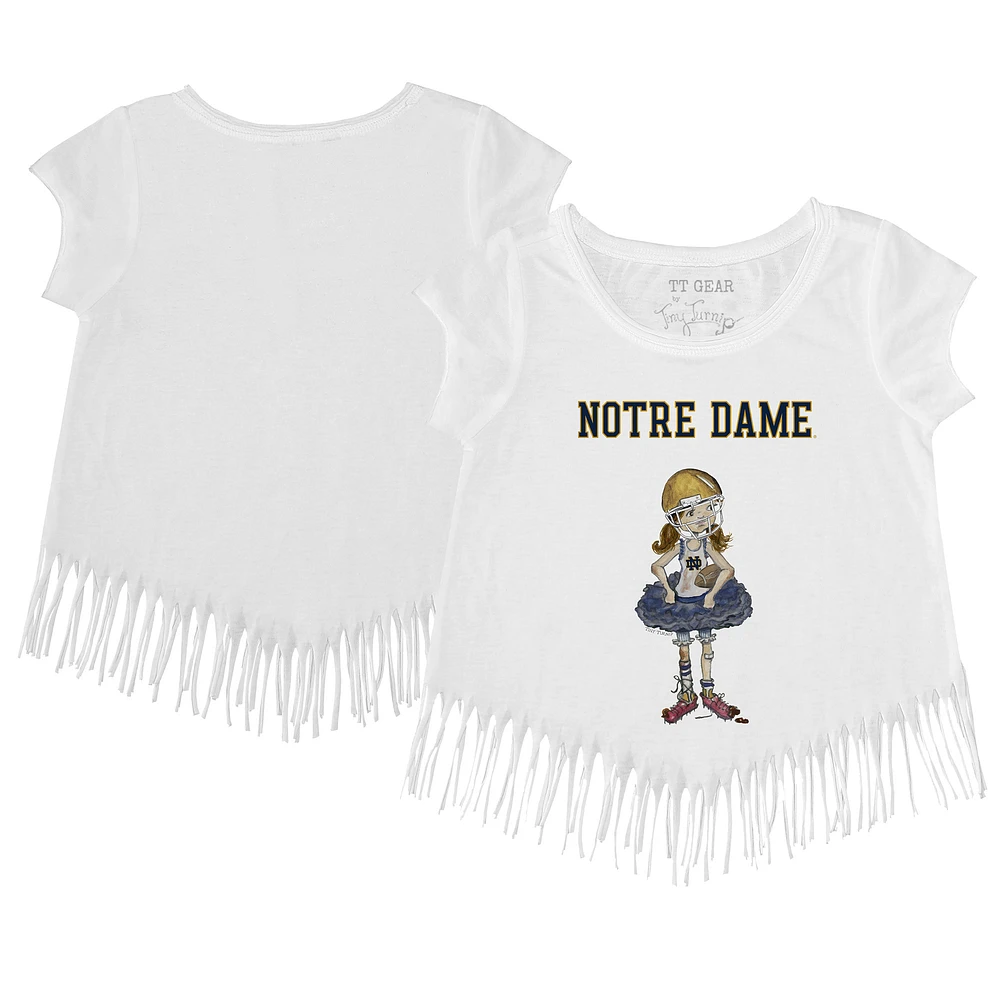 Youth Tiny Turnip White Notre Dame Fighting Irish Fringe T-Shirt