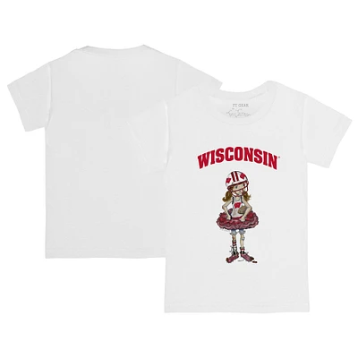 Youth Tiny Turnip White Wisconsin Badgers T-Shirt