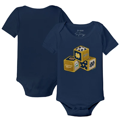 Infant Tiny Turnip Navy Notre Dame Fighting Irish Blocks Bodysuit