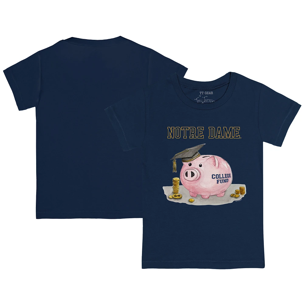 Infant Tiny Turnip Navy Notre Dame Fighting Irish Piggy Bank T-Shirt