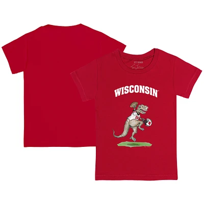 Toddler Tiny Turnip Red Wisconsin Badgers T-Rex T-Shirt