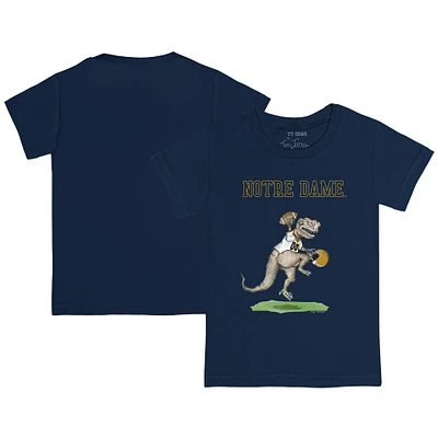 Toddler Tiny Turnip Navy Notre Dame Fighting Irish T-Rex T-Shirt