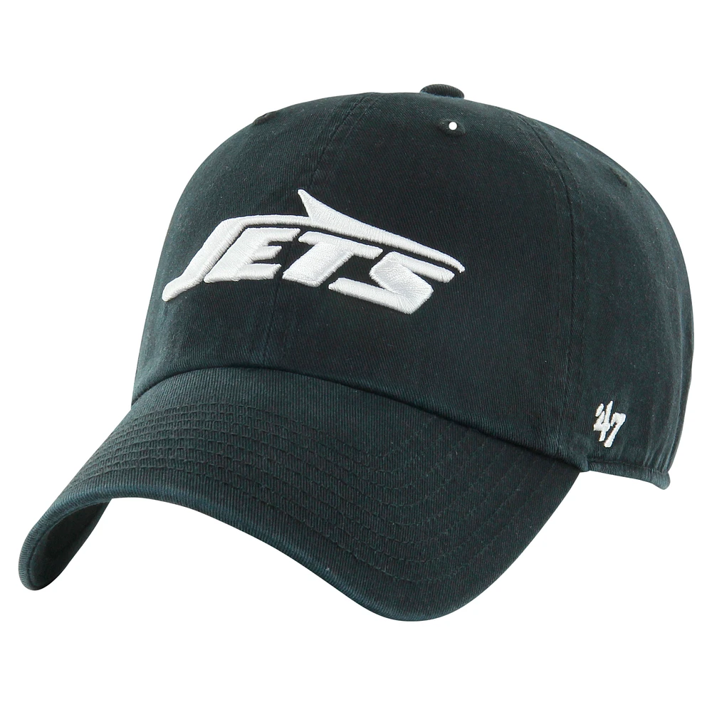 Men's '47 Black New York Jets Secondary Clean Up Adjustable Hat