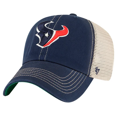 Men's '47 Navy/Natural Houston Texans Trawler Trucker Clean Up Adjustable Hat