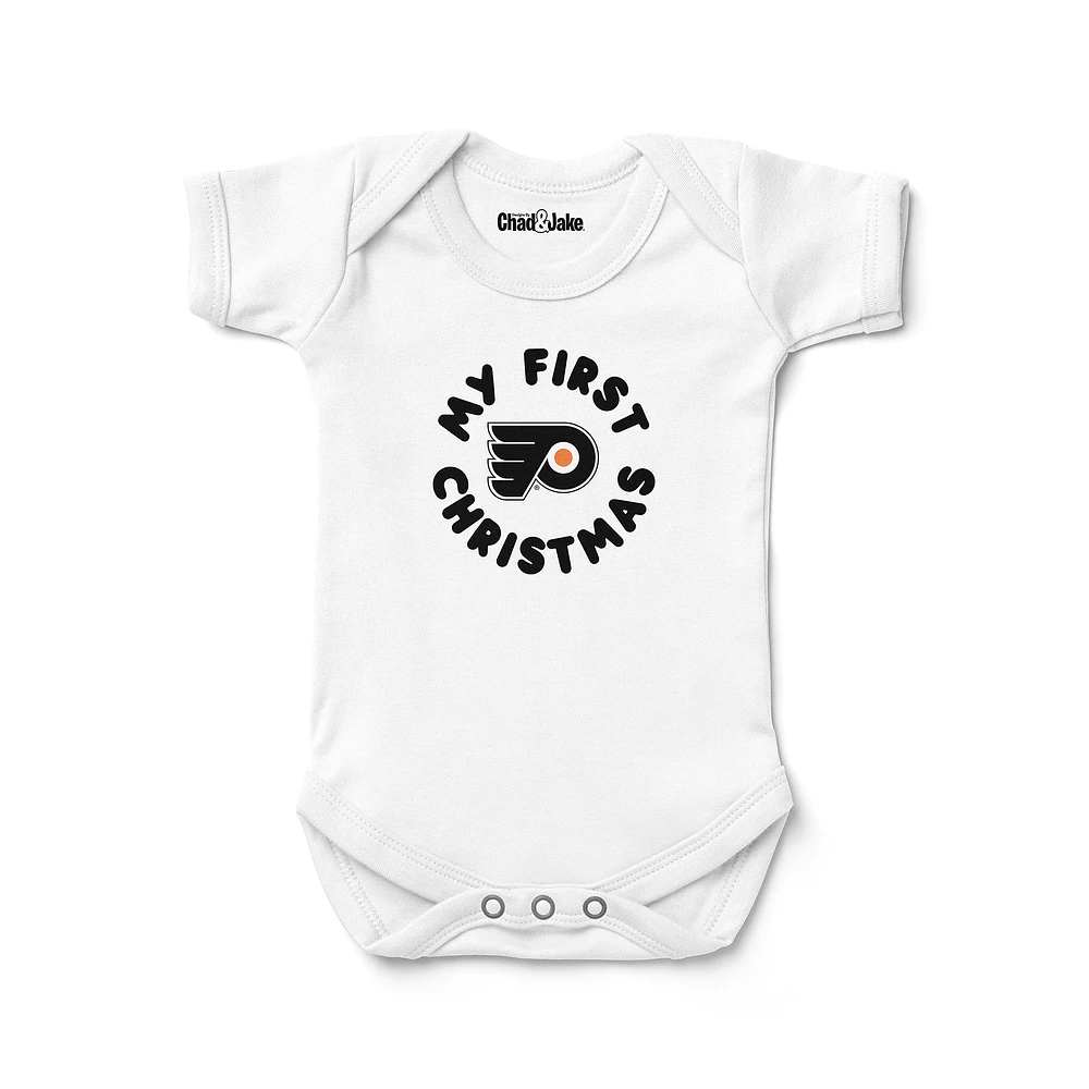 Newborn & Infant Chad Jake White Philadelphia Flyers First Christmas Bodysuit