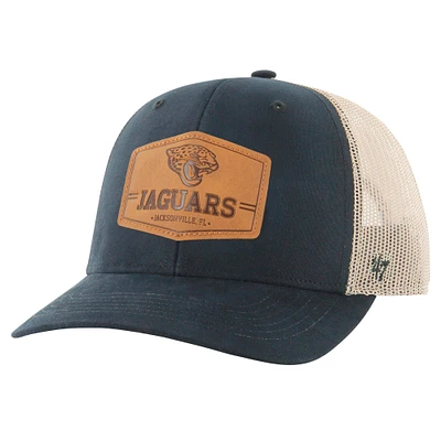 Men's '47 Dark Navy/Natural Jacksonville Jaguars Rawhide Trucker Adjustable Hat