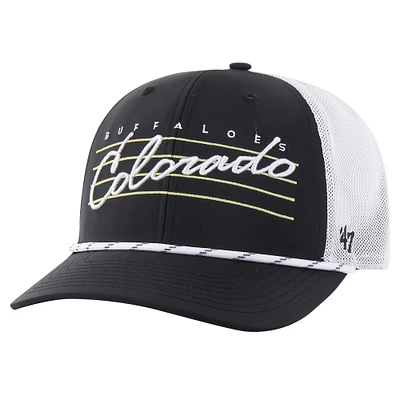 Men's '47 Black Colorado Buffaloes Downburst Trucker Adjustable Hat