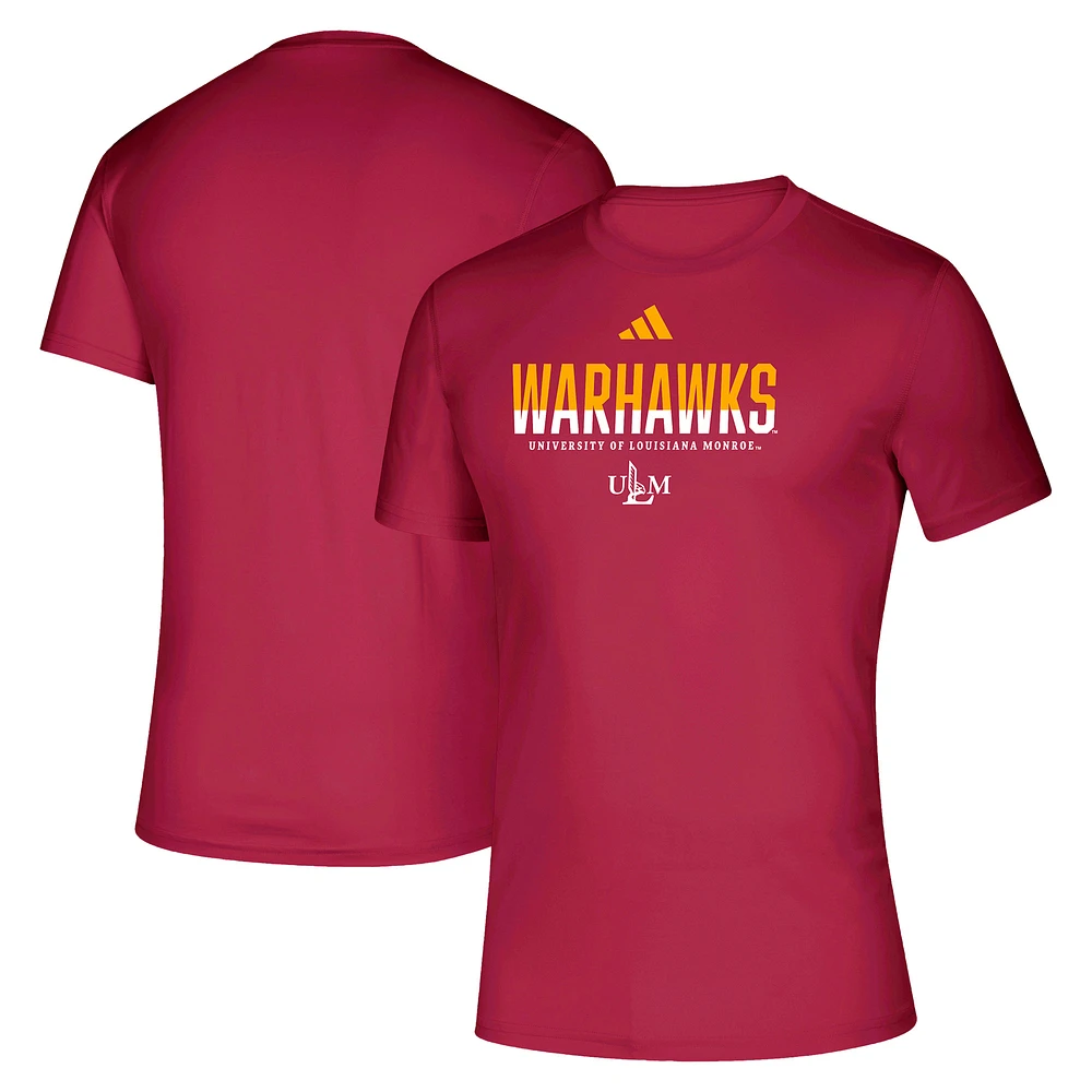 Men's adidas Maroon ULM Warhawks Creator T-Shirt