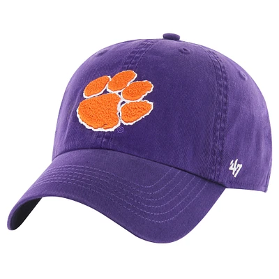 Men's '47 Purple Clemson Tigers Classic Franchise Legacy Fitted Hat