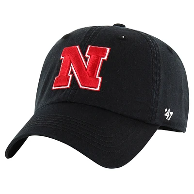 Men's '47 Black Nebraska Huskers Classic Franchise Legacy Fitted Hat