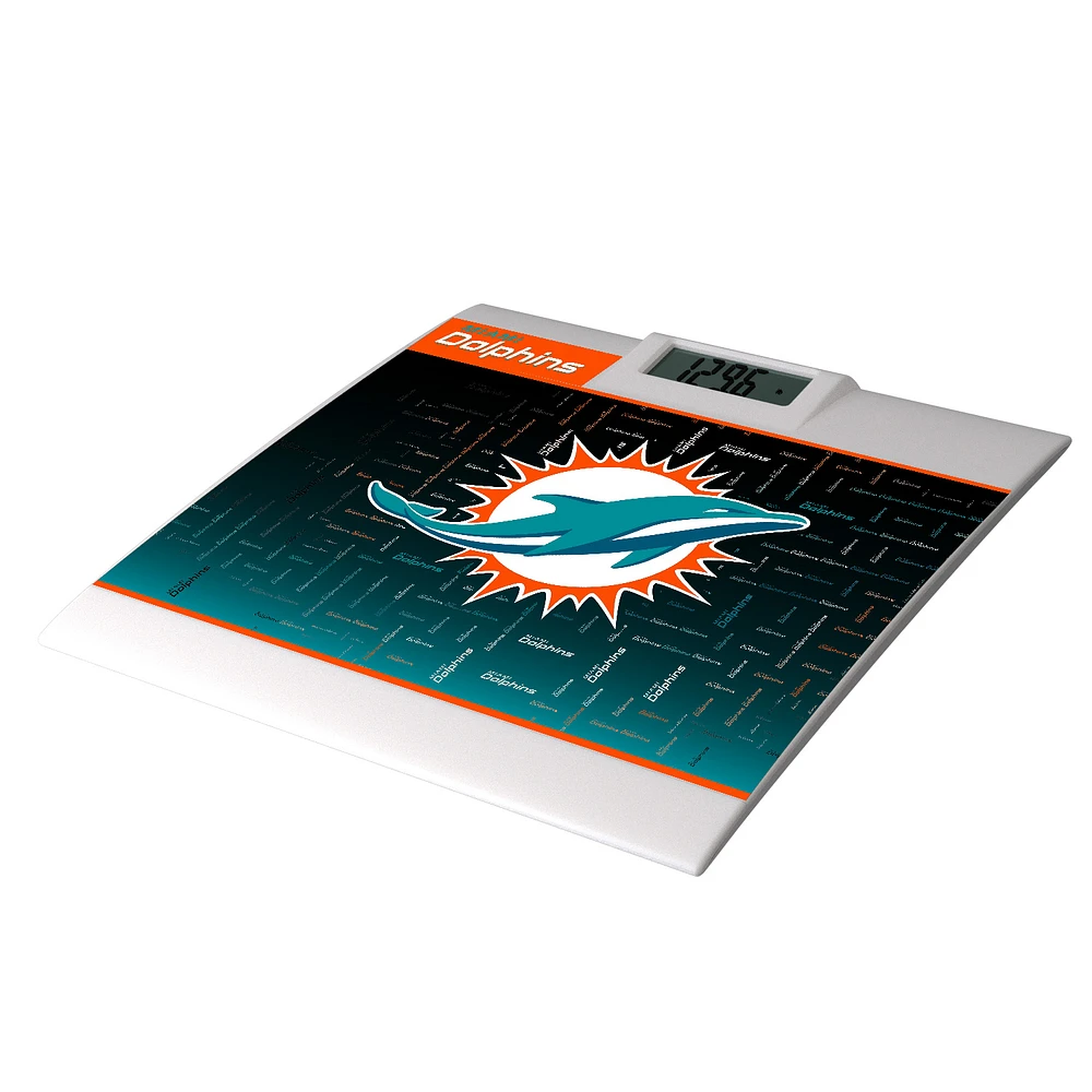 Keyscaper Miami Dolphins Quadtile Design Digital Bathroom Scale
