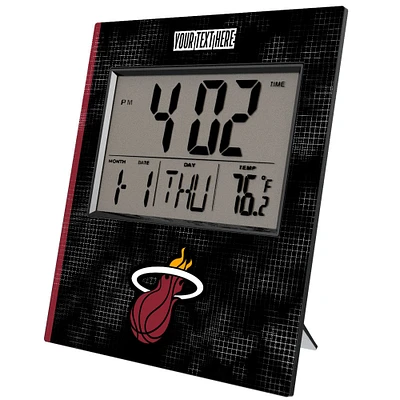 Keyscaper Miami Heat Cross Hatch Personalized Digital Desk Clock