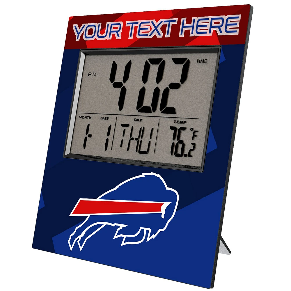 Keyscaper Buffalo Bills Color Block Personalized Digital Desk Clock