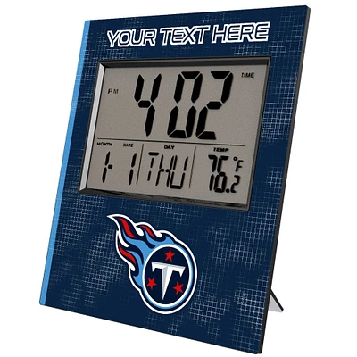 Keyscaper Tennessee Titans Cross Hatch Personalized Digital Desk Clock