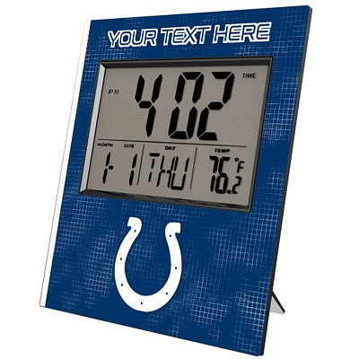 Keyscaper Indianapolis Colts Cross Hatch Personalized Digital Desk Clock
