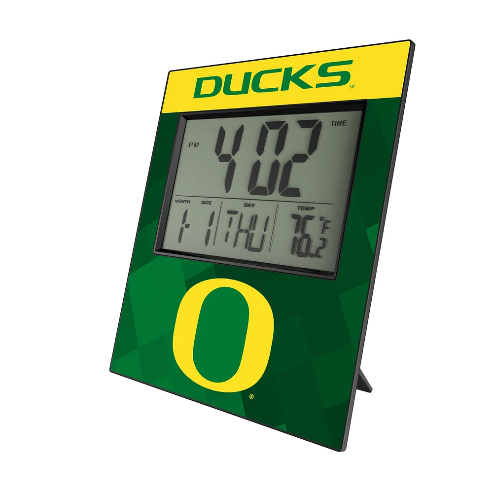 Keyscaper Oregon Ducks Color Block Digital Desk Clock