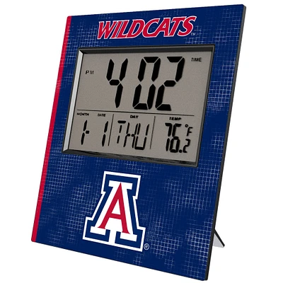 Keyscaper Arizona Wildcats Cross Hatch Digital Desk Clock
