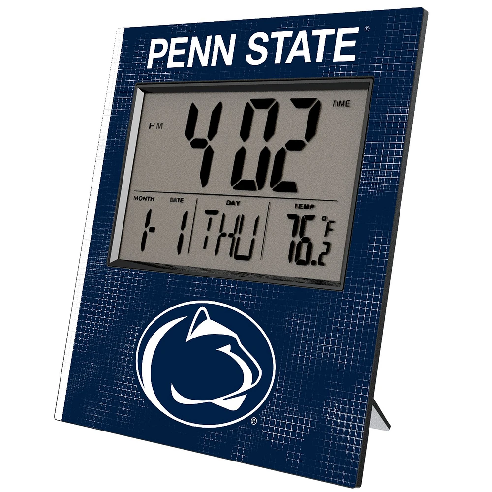 Keyscaper Penn State Nittany Lions Cross Hatch Digital Desk Clock