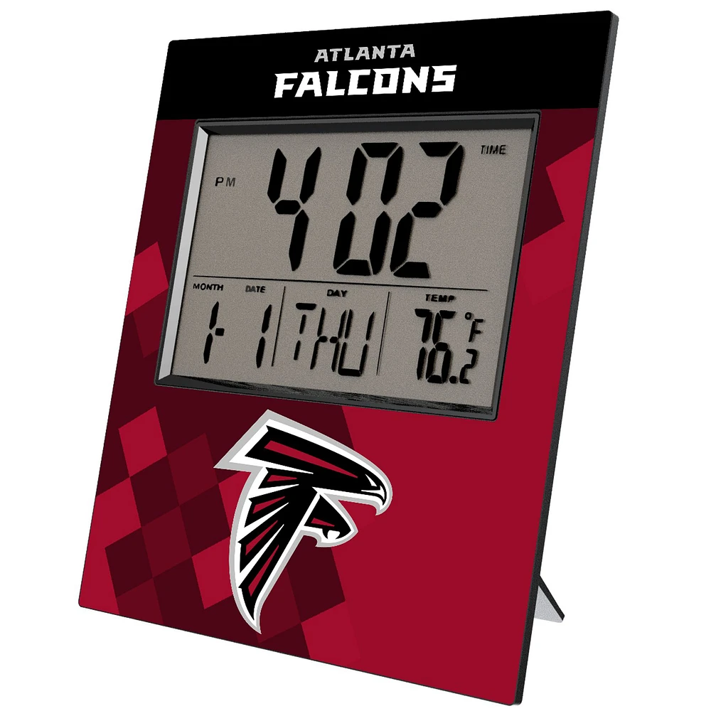 Keyscaper Atlanta Falcons Color Block Digital Desk Clock
