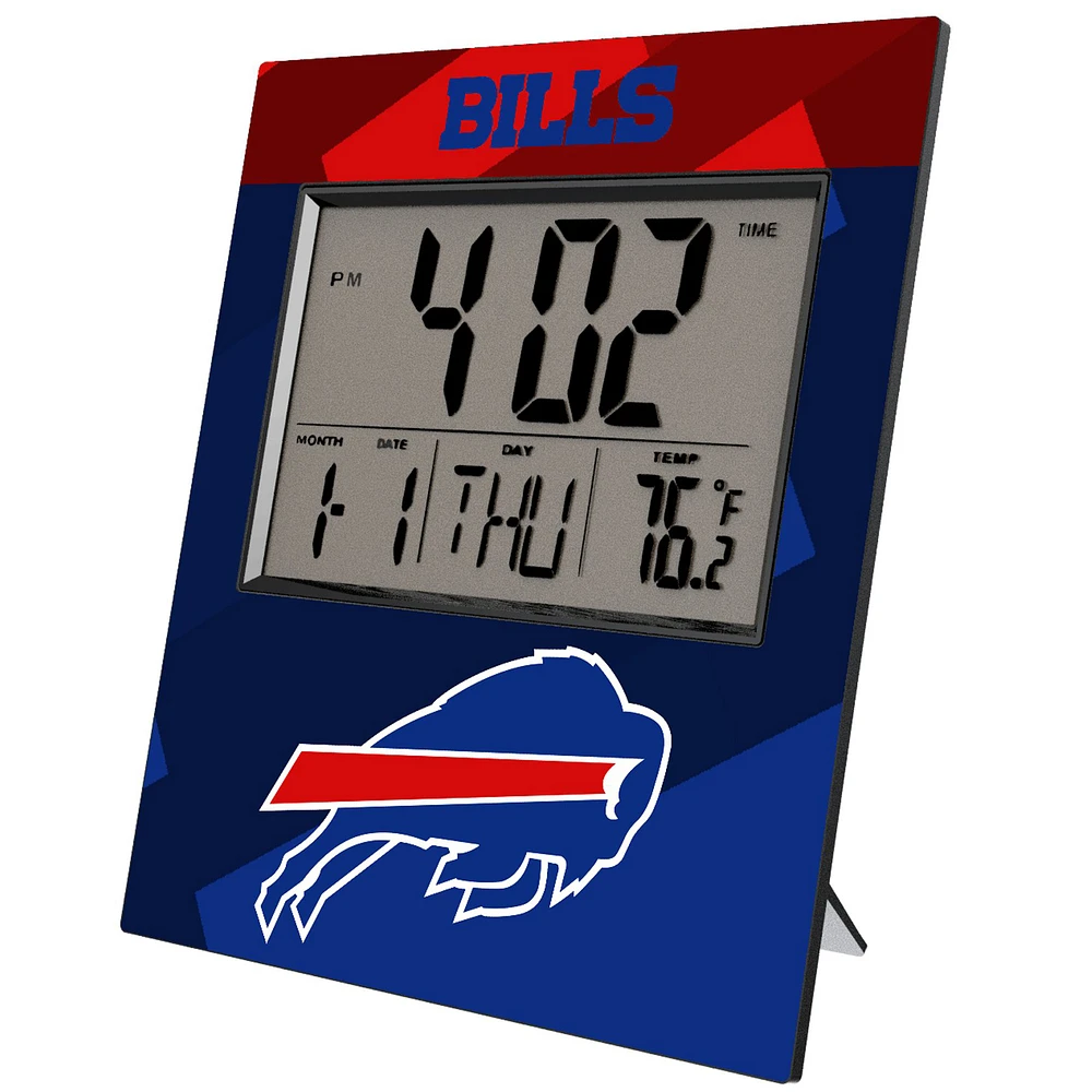 Keyscaper Buffalo Bills Color Block Digital Desk Clock