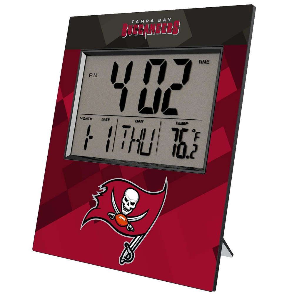 Keyscaper Tampa Bay Buccaneers Color Block Digital Desk Clock