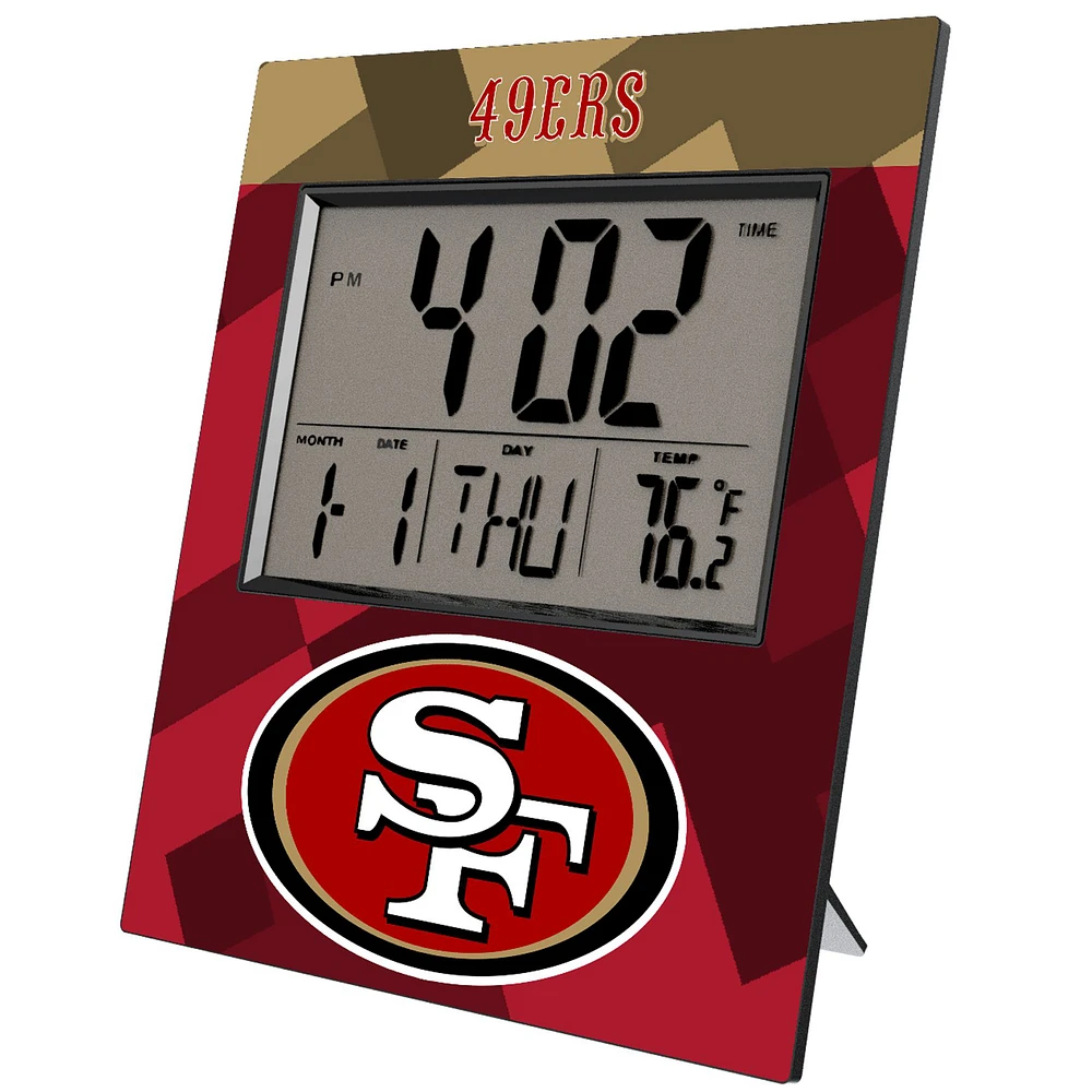 Keyscaper San Francisco 49ers Color Block Digital Desk Clock