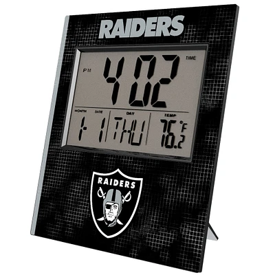 Keyscaper Las Vegas Raiders Cross Hatch Digital Desk Clock