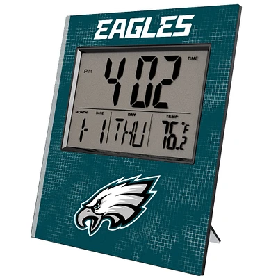 Keyscaper Philadelphia Eagles Cross Hatch Digital Desk Clock