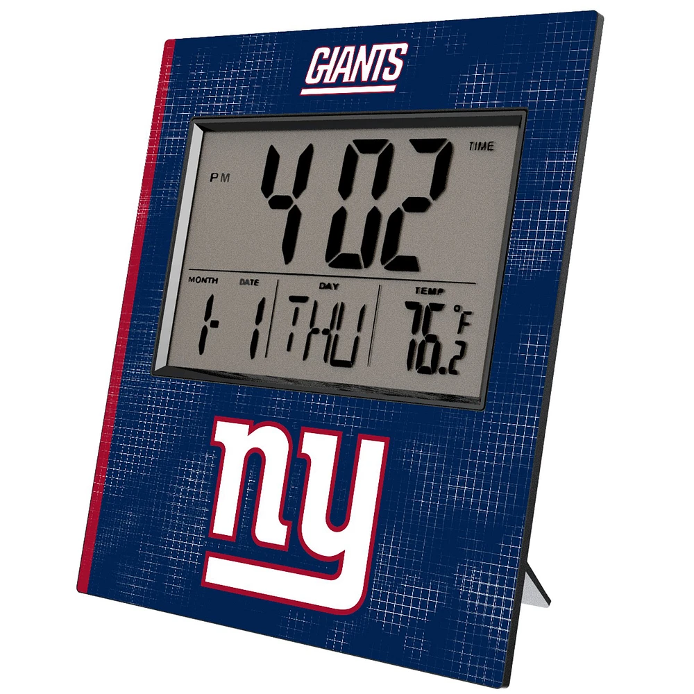 Keyscaper New York Giants Cross Hatch Digital Desk Clock