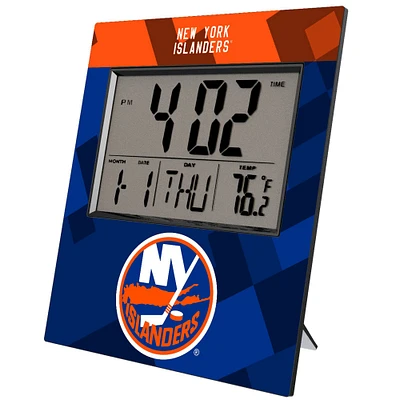 Keyscaper New York Islanders Color Block Digital Desk Clock