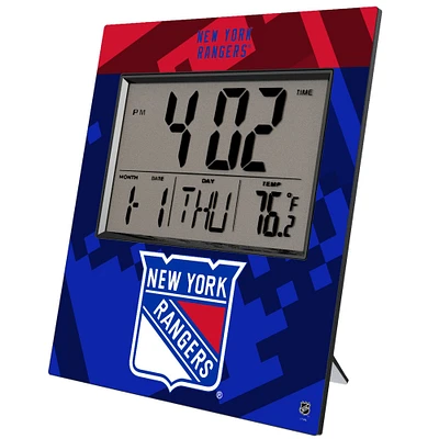 Keyscaper New York Rangers Color Block Digital Desk Clock