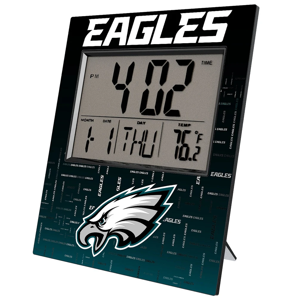 Keyscaper Philadelphia Eagles Quadtile Digital Desk Clock