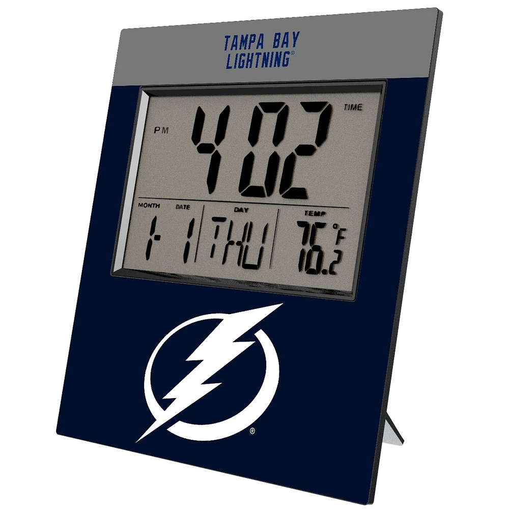 Keyscaper Tampa Bay Lightning Color Block Digital Desk Clock