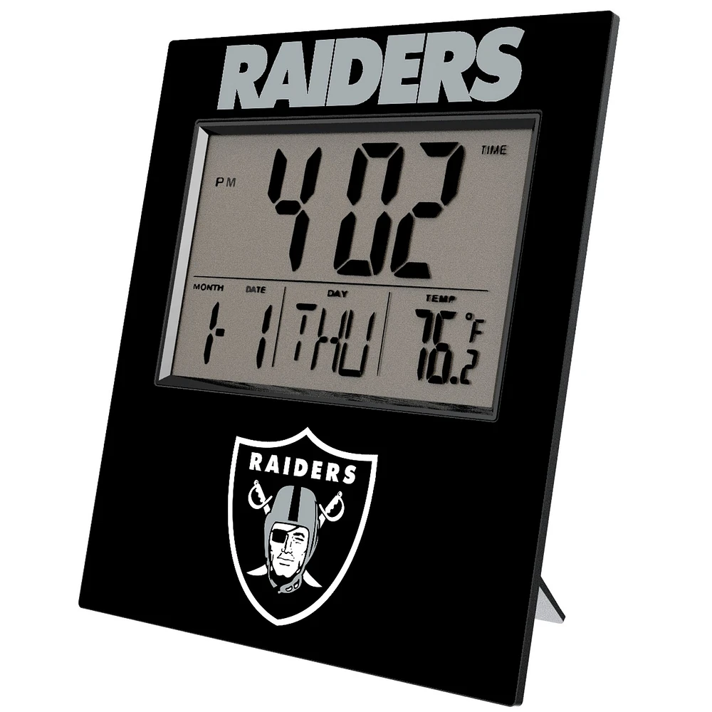 Keyscaper Las Vegas Raiders Quadtile Digital Desk Clock