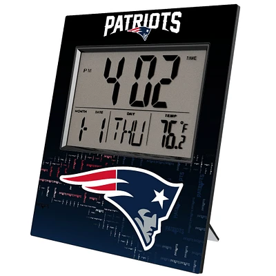 Keyscaper New England Patriots Quadtile Digital Desk Clock