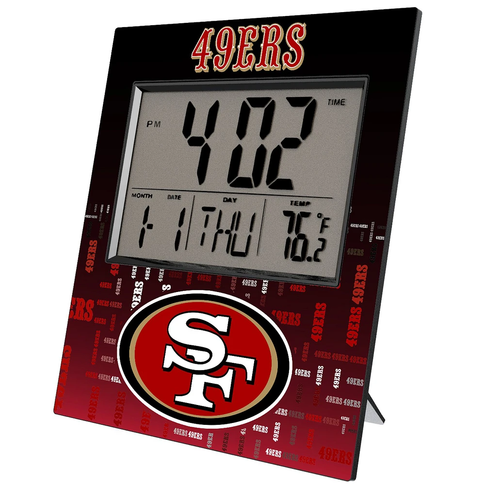 Keyscaper San Francisco 49ers Quadtile Digital Desk Clock