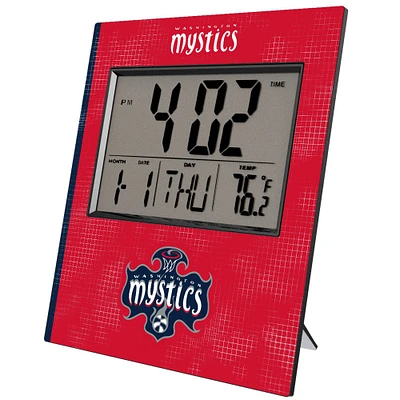 Keyscaper Washington Mystics Cross Hatch Digital Desk Clock