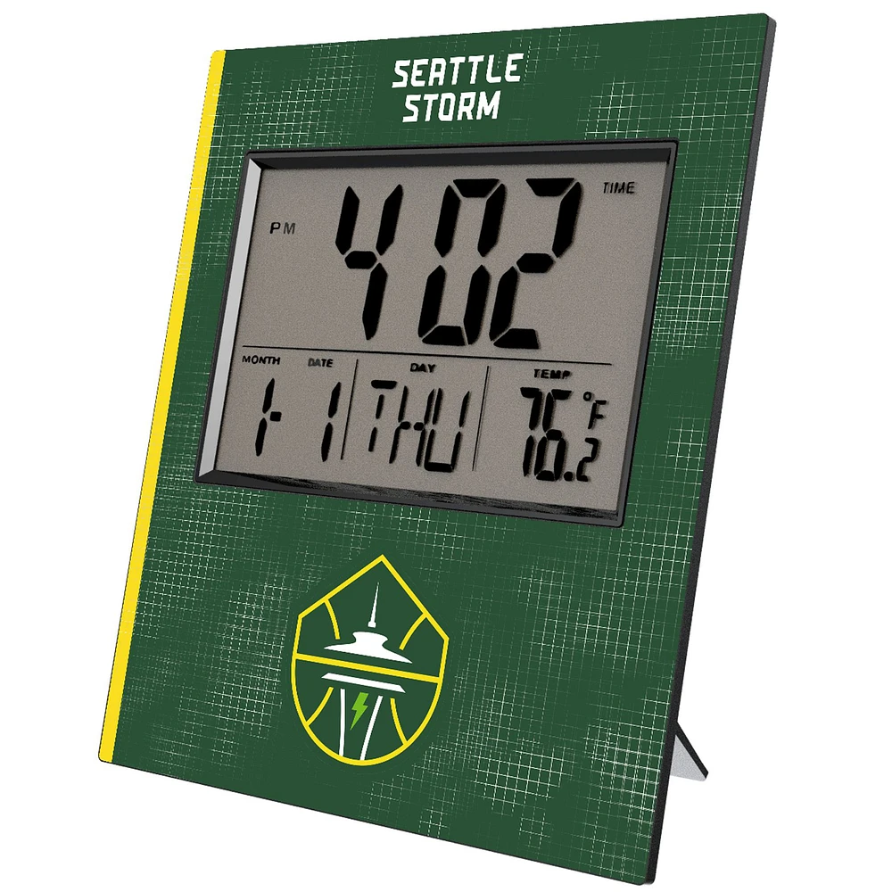Keyscaper Seattle Storm Cross Hatch Digital Desk Clock