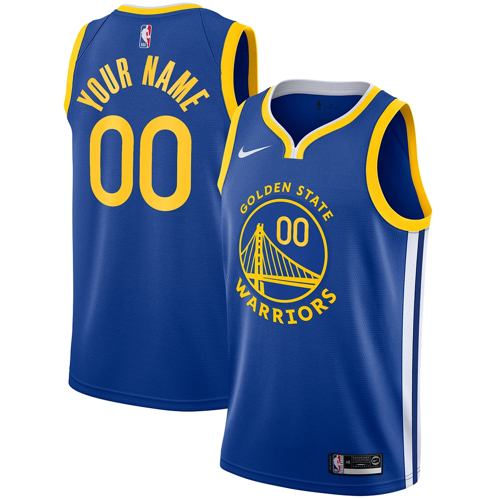 Unisex Nike Royal Golden State Warriors 2019/20 Custom Swingman Jersey - Icon Edition