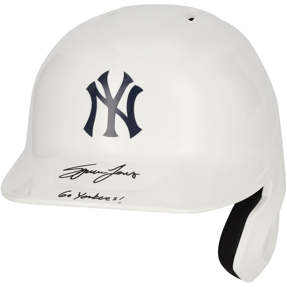 Limited Edition of 24: Spencer Jones New York Yankees Autographed Rawlings Replica Batting Helmet with Inscription