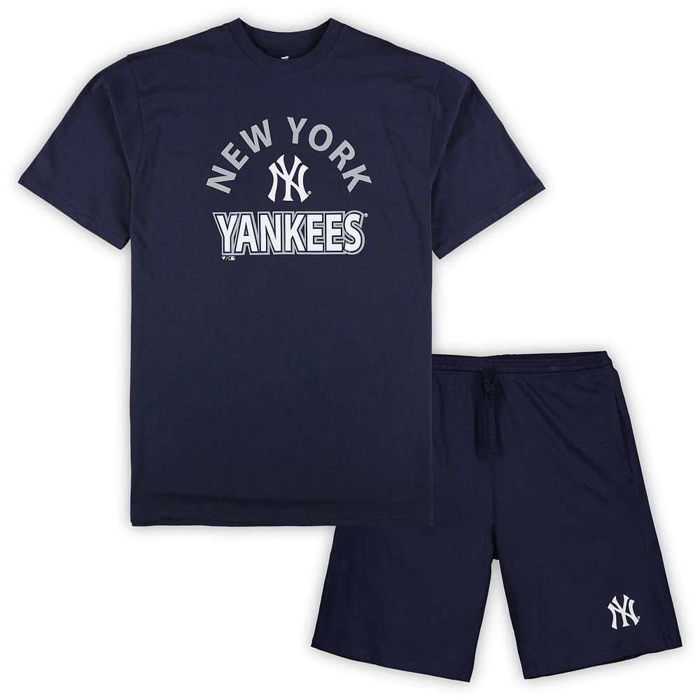 Men's Profile New York Yankees Big & Tall T-Shirt & Shorts Combo Set