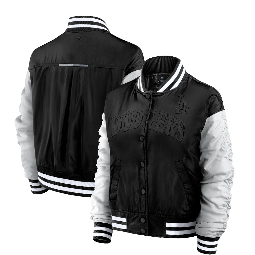 Women's Fanatics Black Los Angeles Dodgers Elements Wave Full-Snap Jacket