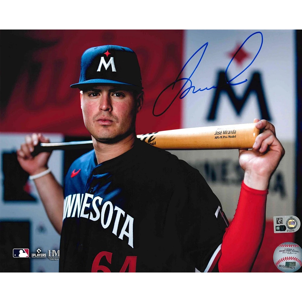 Jose Miranda Minnesota Twins Autographed 8'' x 10'' Photograph