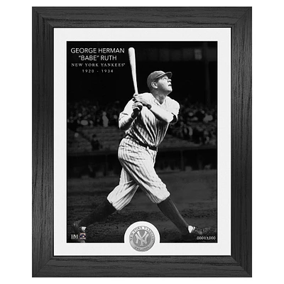 Highland Mint Babe Ruth New York Yankees Silver Coin Photo Mint
