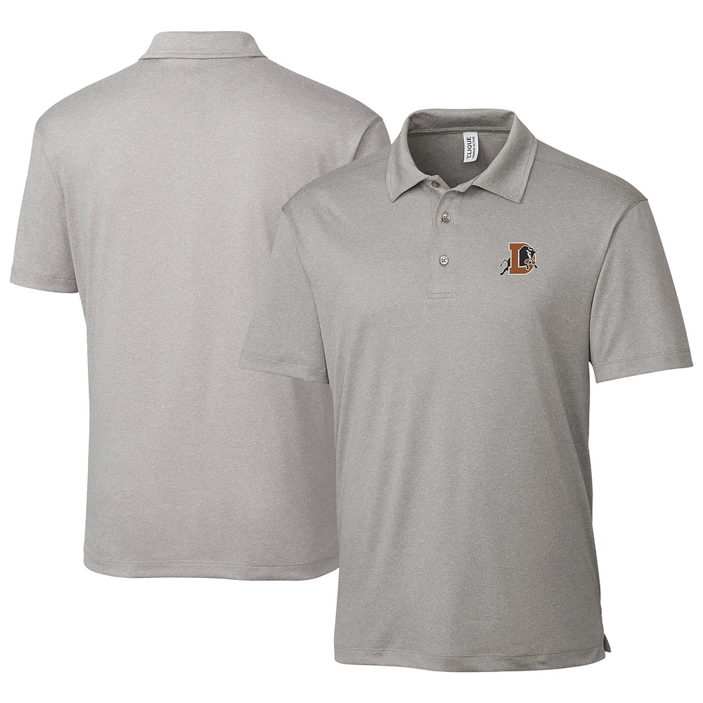 Men's Cutter & Buck Heather Gray Durham Bulls Clique Charge Active Polo